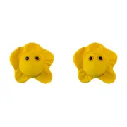 2x Giant Microbes Herpes Human Biology Soft Plush Cuddle Stuffed Toy Yellow