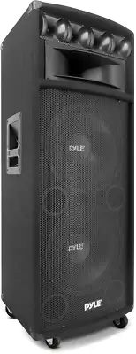 Pyle Portable Cabinet PA Speaker System - 1600 Watt Outdoor Stereo Sound Speaker