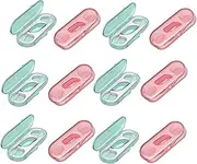High Toughness Professional Toothpicks Sticks Dental Floss Picks 20 Picks Threader Flosser with 2 Storage Cases, flossing for Family,Hotel,Travel (6pink+6green)