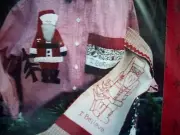 Christmas Stocking Santa embroidery applique craft pattern