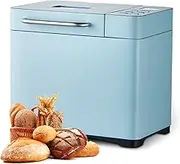 Fully Automatic Breadmaker, 1000g Stainless Steel Electric Bread Maker with 19 Program Settings and 15H Timer, 3 Crust Tone, 710W Sourdough Maker for Gluten Free White Wheat Rye French