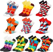 [Utensilsto] 10 Pairs of Women's Socks 39-42 Trainer Socks Funny Socks Colourful Socks Funny Women's Socks with Motif Short, Colourful, 39-42