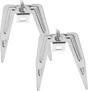 ibasenice 2pcs Stainless Steel Barbecue Forks for Rotisserie Cooking for Grilling Chicken Meats Seafood Camping and Picnics Versatile Outdoor Cooking Tool