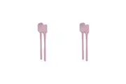 4pc Tovolo Flex-Core All Silicone Nylon Mini Spatula Spoonula Pink Sorbet
