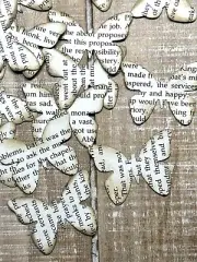 Book page butterfly confetti table decor junk journal ephemera set 20 butterfly