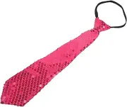 [WRITWAA] Glimmering Red Sequin Tie for Men Women Dance Necktie Sparkle Festive Bow Tie for Birthday Cosplay Events