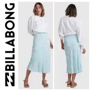 BNWT BILLABONG BLUE RAY SLIP MIDI SKIRT SIZE 10 (MEDIUM) RRP $80