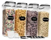 Cereal Containers Storage Set (4L,135.2 Oz), 4PCS Airtight Food Storage