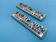 2Pc Trump 2024 Taking America Back MAGA Emblem 3D Badge Door Fender Tailgate