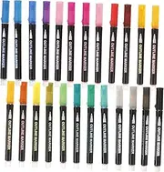 Tofficu 24Pcs Double Outline Shimmer Pen Water Based Glitter Markers for DIY Projects Arts Crafts Coloring Books Quick Drying Smooth Flowing Ink present for Students Creatives