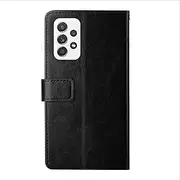 Compatible with Samsung Galaxy A23 4G Cover,Compatible with Samsung Galaxy A23 4G PU Leather Card slot Magnetic Closure Flip Kickstand Black