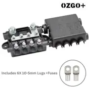 5 Way Midi Fuse Holder 220A Max Includes 5 Way Busbar 8 Lugs Dual Battery Setup