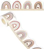 SAVITA Bohemian Bulletin Board Borders Border Trim Paper 66 feet, Multicolor