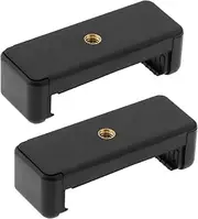LT Easiyl 2pcs 1/4 Screw I Shaped Double Hole Mobile Phone Selfie Clip Can Be Used for Monopod Selfie Stick Suitable for Smartphones with A Width or Length of 60-92mm