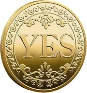Yes No Coin - Decision Maker Coin | Metal Decision Maker Lucky Coin | Collectible Coin, Choice Coin, Souvenir Coin, Double Sided Decision Making Coin for Collector, Birthday, Christmas