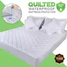 EXTRA DEEP QUILTED 100% WATERPROOF MATRESS MATTRESS PROTECTOR FITTED BED COVER