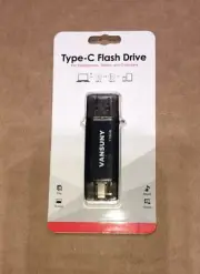 128GB Type C Flash Drive 2 in 1 OTG USB 3.0 + USB C Memory Stick with Keychai...