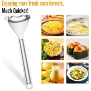 Corn Peeler Thresher Tool – Cob Kerneler Cutter Stripper Remover for Kitchen Use