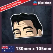 Bunta Fujiwara Peeking Sticker 130mm Decal Initial-D Funny Drift JDM Race Car