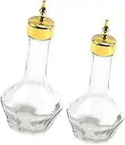 LABRIMP 2pcs Portable Glass Bottles Detachable Stoppers for Cocktails and Mixology Lightweight for Bartenders and Home Use
