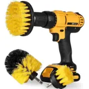 3 Piece Drill Brush Attachment Set Power Scrubber Cleaning Kit for Car Detailing