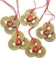 Feng Shui Coin - Ancient Chinese Dynasty Coin with Red String - Fortune Coin Feng Shui Coin Good Luck Coin Ancient Chinese Dynasty Time Coin for Attracting Wealth Success