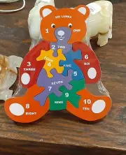 puzzle for kids Children educational toy gift baby bear Wood Numbers & letters