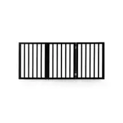 Petzly Pet Gate Dog Fence Safety Barrier Security Door 3 Panel 61cm Black