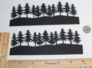 5 PINE TREES cardstock paper die cut embellishments