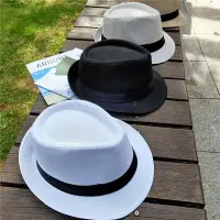在飛比找Yahoo!奇摩拍賣優惠-黑色禮帽街舞爵士帽男潮人MJ英倫風女邁克杰克遜休閑紳士帽兒童