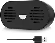 HONKASU USB Computer Sperkers Mini Speaker Desktop Speaker with Colorful LED Light Compact Size Saving Space