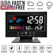 Digital Desk Alarm Clock Weather Thermometer Humidity Monitor Reloj despertador