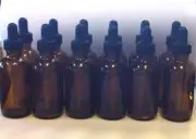 12 pack of 2oz (60mL) Amber Glass Dropper Bottles with Glass Pipettes