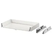 EXCEPTIONELL drawer, low with push to open, white, 60x37 cm