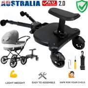 Universal Stroller Board Buggy Board with Detachable Seat, Stroller Glider Board