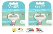 8 Gillette Venus Embrace sensitive Razor Blades Refills Cartridges Extra Smooth
