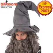 AC808 Harry Potter Grey Wizard Hat Halloween Gandalf Magician Costume Accessory