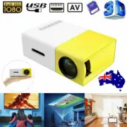 1080P HD Mini HDMIs LED USB Home Portable Projector Movie Video Phone Laptop TV