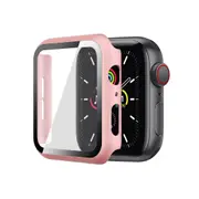 ZUSLAB Apple Watch Series 3 2 42mm JX Hard PC Case with Tempered Glass Screen Protector - Rose Gold