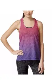 New IDEOLOGY Women's Space-Dyed Racerback Molten Pink Tank Top Gym Yoga Active 2