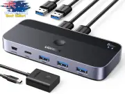 USB 3.0 Switch 2 Computers Sharing 4 Port Hub, Keyboard Mouse Printer Scanner