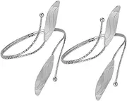 Didiseaon 2pcs Leaf Shaped Curtain Tiebacks: Nordic Style Curtain Holders - Stylish Drapery Holdbacks Tie Back for Living Room Decoration