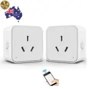 2 Pack WiFi Smart Plug, Voice Control, Energy Monitoring, Alexa & Google Home