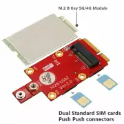 XT-XINTE M.2 Key B to Mini PCI-E Adapter with NANO SIM Card Slot for 3G/4G/5G