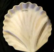 Clay Art Stonelite Platter Serving Dish Nautical Ocean Shell Tray Hand Painted