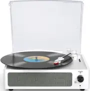 Vinyl Record Player with Speakers Turntable for Vinyl Records Turntable White