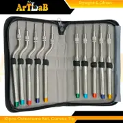 Graft Osteotome with Convex Point Tips, Color-Coded, Curved + Straight + Case