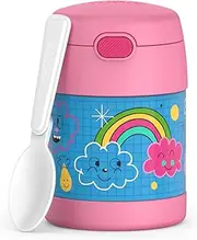 THERMOS FUNTAINER 10 Ounce Stainless Steel Vacuum Insulated Kids Food Jar with Spoon, Sketchbook
