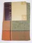Lintex Tablecloth ~ Leaf Blocks ALV8931C ~ Green Rust Gold ~ 60" x 84" Recta NEW