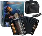 Hohner Rebelde III Black GCF Sol Button Accordion Celso Piña Limited +Bag/Straps